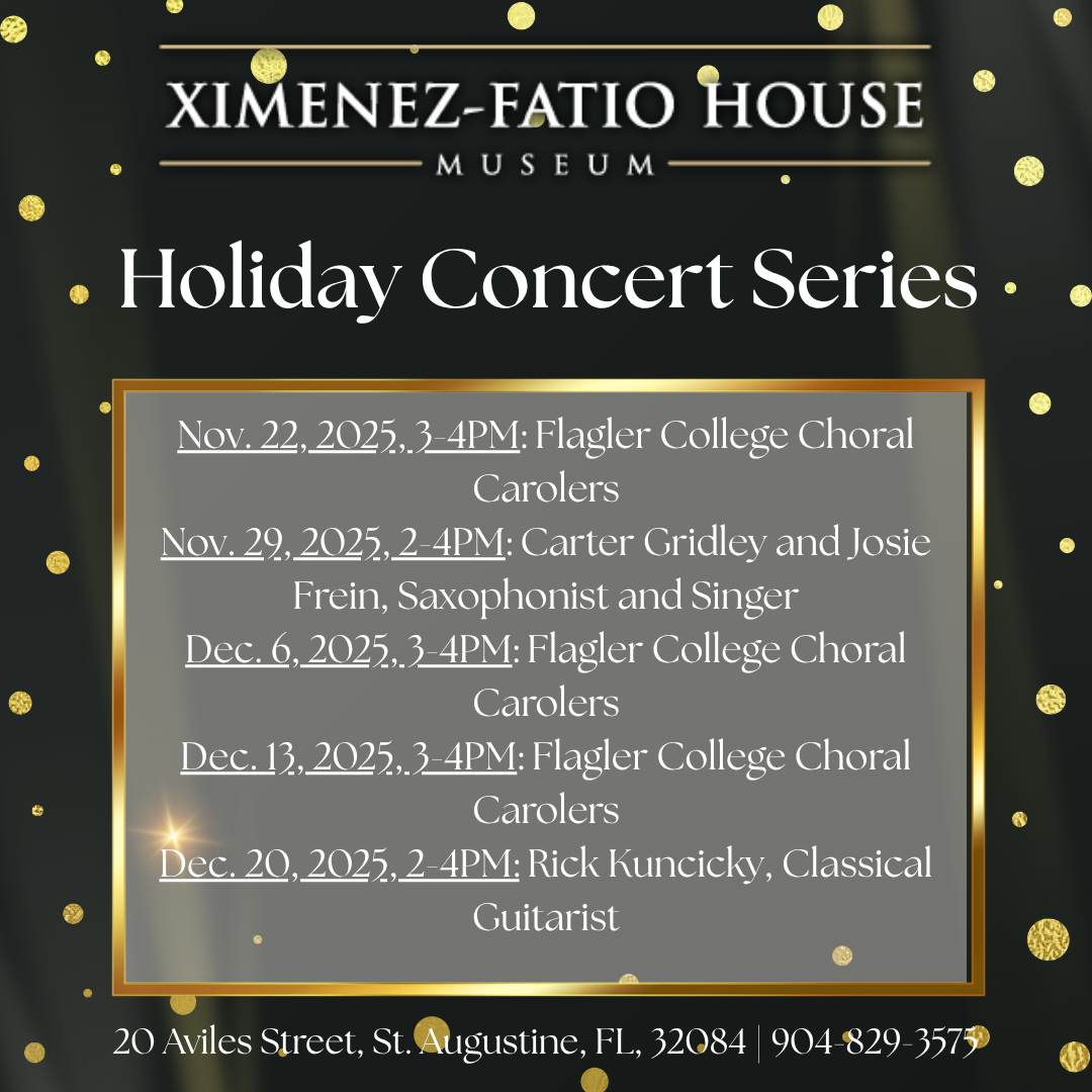 FREE CONCERT: Dec. 13, 2025, 3-4PM: Flagler College Choral Carolers